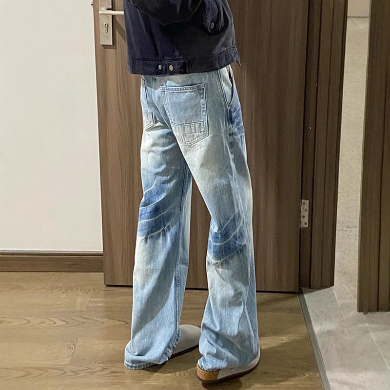 Unisex Classic Denim Jeans Loose Fit Daily Outdoor Wear - Image 4