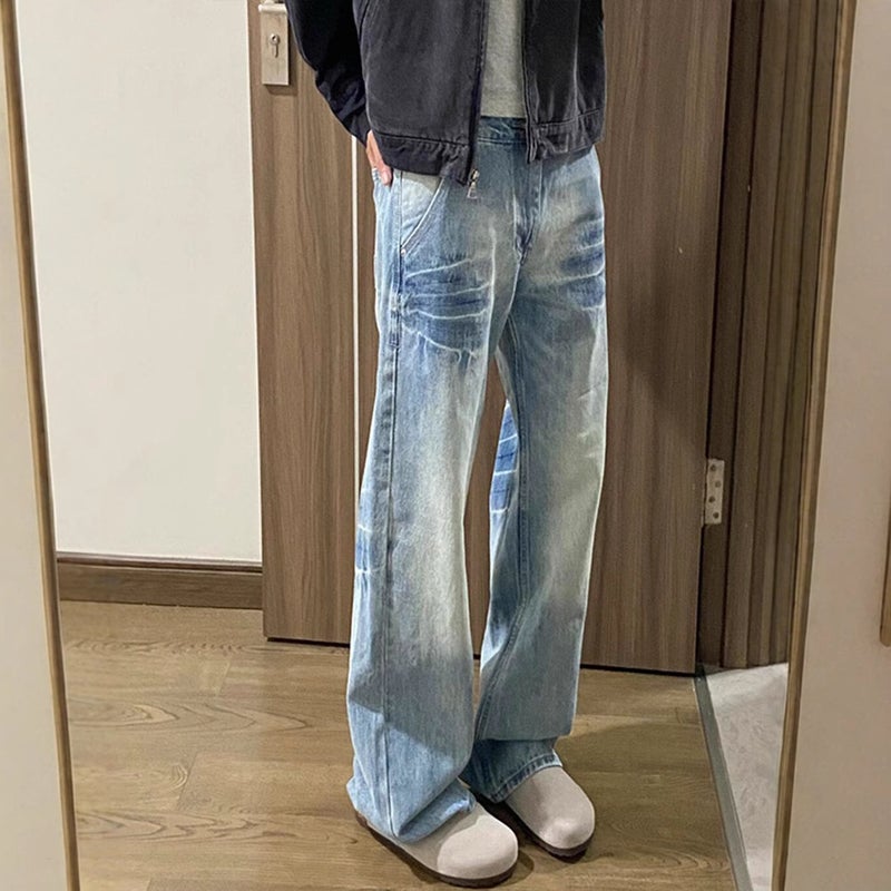 Unisex Classic Denim Jeans Loose Fit Daily Outdoor Wear - Image 5