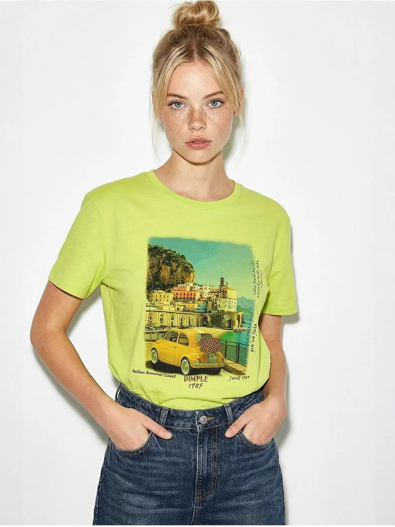 Bianco Lucci LUCCI Printed Crew Neck T-Shirt