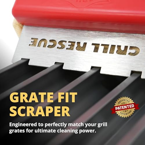 Grill Rescue BBQ Replaceable Cleaning Head, Bristle Free - Durable and Unique Grate Scraper Tools for Cast Iron or Stainless-Steel Grates, Barbecue Cleaner - Image 2