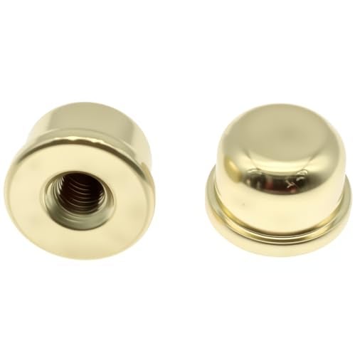 FDXGYH 1/4-27 Lamp Finials Caps 2 Pcs Solid Lamp Finials Caps Tapped of Tops for Lamp Shade Holder Harp(Gold) - Image 3