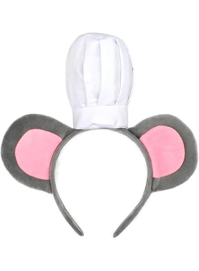 رأس الفئران مع قبعة الطهاة، حفلة موضوع عيد الميلاد هالوين، الملابس الكرتونية Cosplay إكسسوارات - Image 1