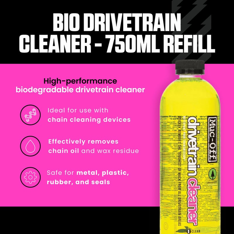 Muc Off Muc-Off Bio Drivetrain Cleaner, 500 Milliliters - Effective Biodegradable Bicycle Chain Cleaner and Degreaser Spray - Suitable for All Types of Bike - Image 2