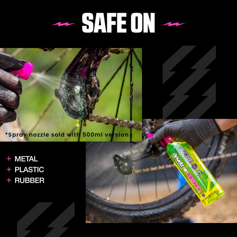 Muc Off Muc-Off Bio Drivetrain Cleaner, 500 Milliliters - Effective Biodegradable Bicycle Chain Cleaner and Degreaser Spray - Suitable for All Types of Bike - Image 4