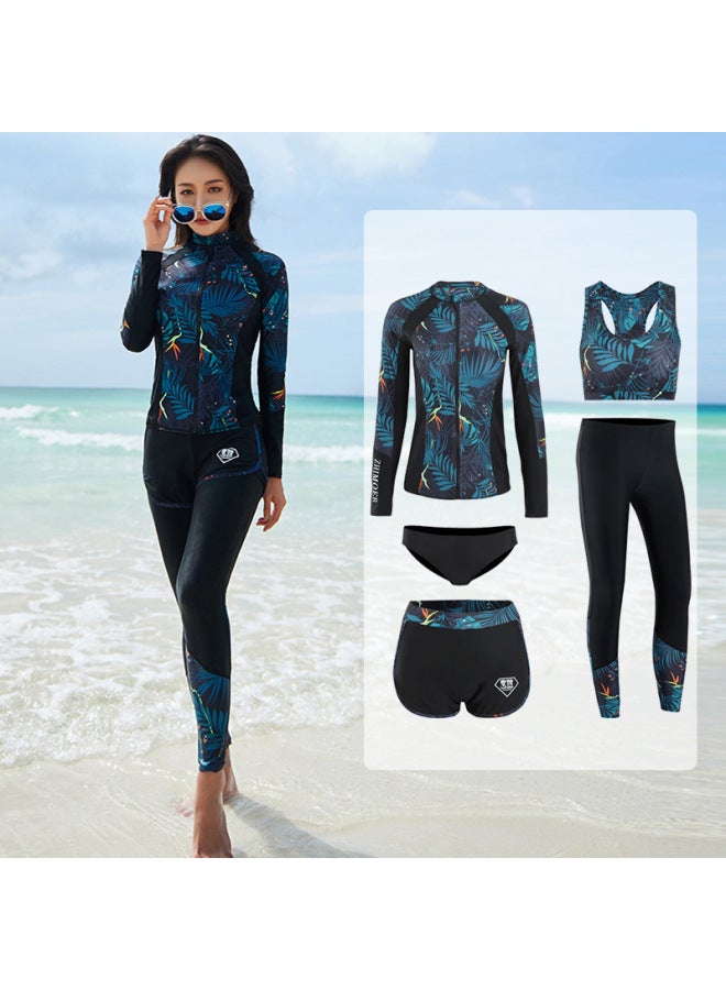 New Direct Diving Suit Split Long Sleeve Sunscreen Quick-drying Swimsuit Couples Men And Women Jellyfish Suit
