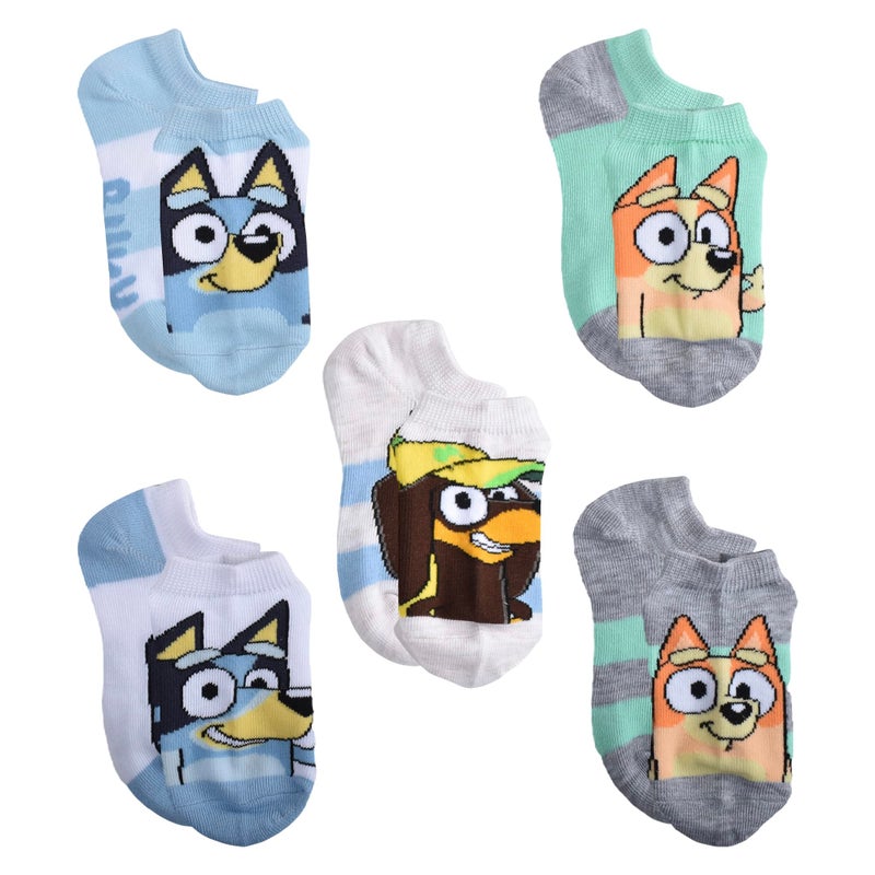 Bluey Kids No Show Socks, Blue, Small - Image 1