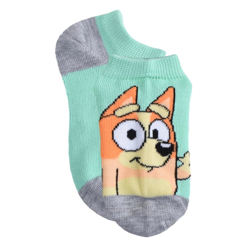 Bluey Kids No Show Socks, Blue, Small - Image 4