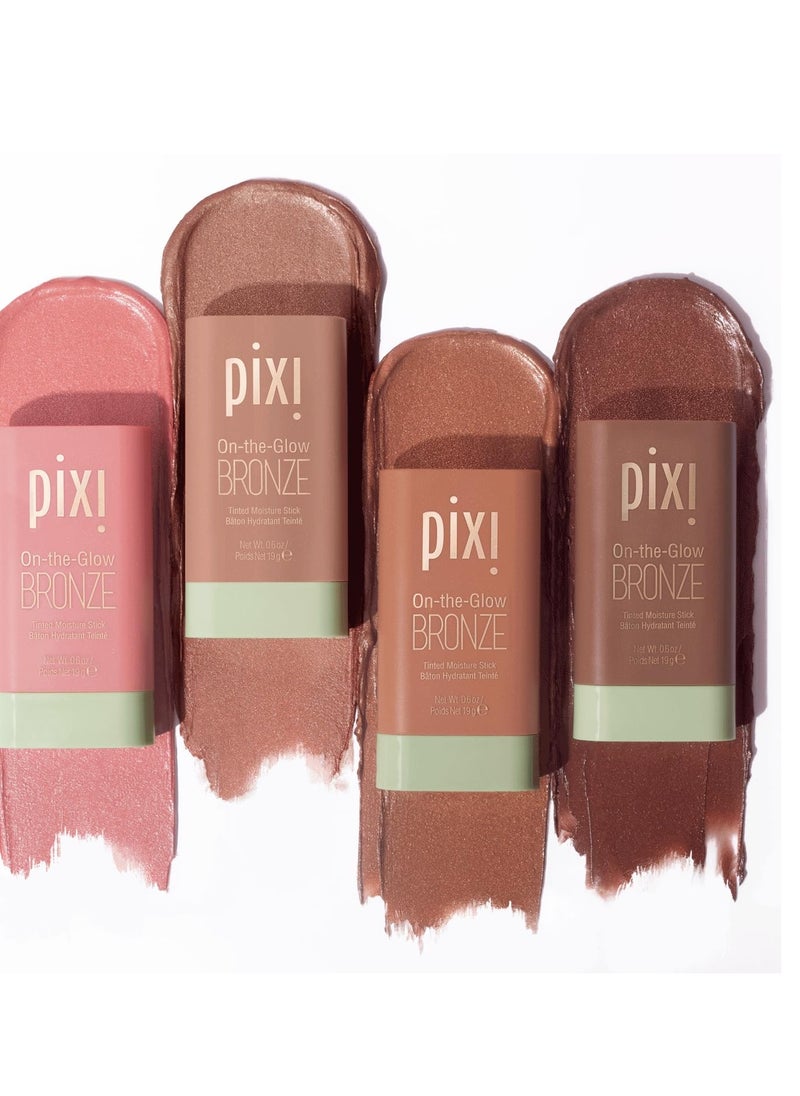 pixi Pixi On-the-Glow Bronze - SoftGlow, Hydrating Tinted Moisture Bronzer Stick with Ginseng, Aloe Vera & Fruit Extracts, For Cheeks & Lips, 19g / 0.6oz, Paraben-Free  - Image 2