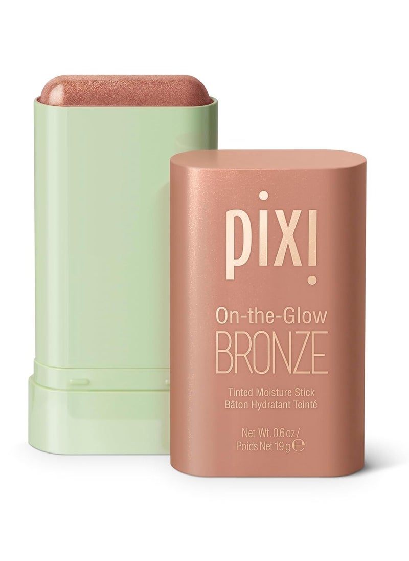 pixi Pixi On-the-Glow Bronze - SoftGlow, Hydrating Tinted Moisture Bronzer Stick with Ginseng, Aloe Vera & Fruit Extracts, For Cheeks & Lips, 19g / 0.6oz, Paraben-Free  - Image 1