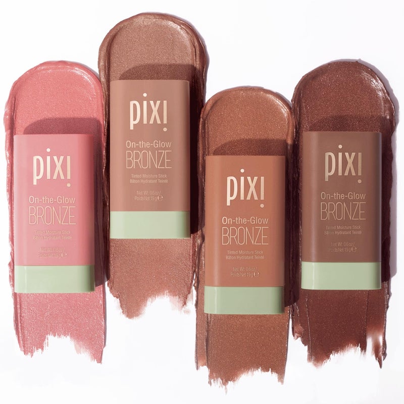Pixi On-the-Glow Bronze - SoftGlow, Hydrating Tinted Moisture Bronzer Stick with Ginseng, Aloe Vera & Fruit Extracts, For Cheeks & Lips, 19g / 0.6oz, Paraben-Free - Image 3