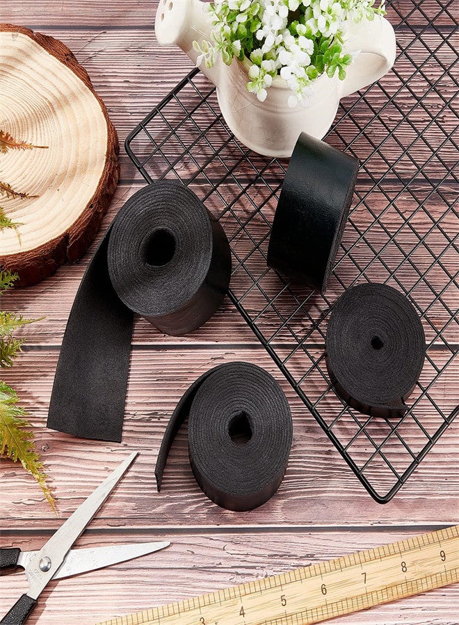 Excefore EXCEFORE Leather Strap Strip SYOSI 2cm Wide 2m Long Leather Belt Strips Wrap Single Sided Cord for DIY Crafts Wrapping Making Bag Handles  - Image 2