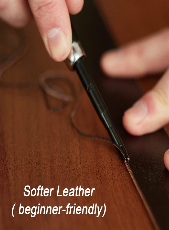 Excefore EXCEFORE Leather Strap Strip SYOSI 2cm Wide 2m Long Leather Belt Strips Wrap Single Sided Cord for DIY Crafts Wrapping Making Bag Handles  - Image 3