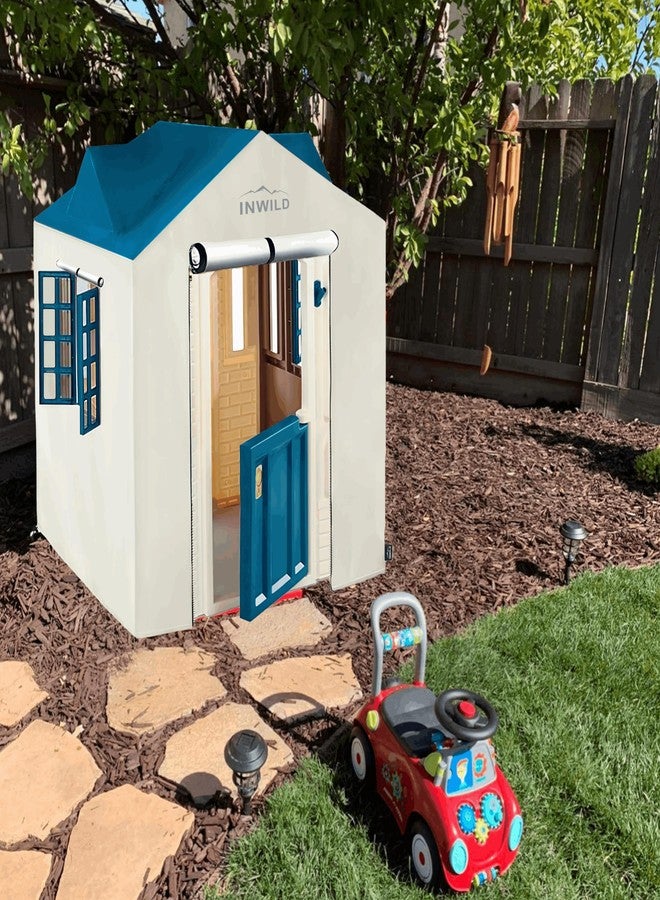 INWILD Outdoor Playhouse Cover, All Weather Protective Cover for Little Tikes Cape Cottage Playhouse, Full-Fitting, with Door and Window, 43" W x 35" D x 48" H, (Cover Only, Blue) - Image 5