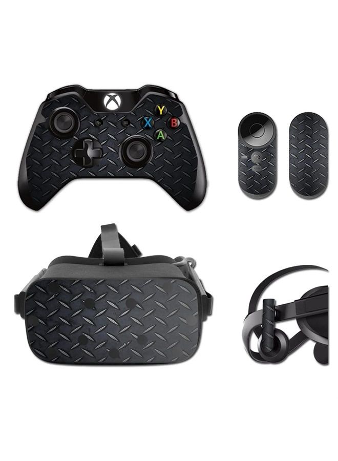 MIGHTY SKINS MightySkins Skin Compatible with Oculus Rift CV1 wrap Cover Sticker Skins Black Diamond Plate