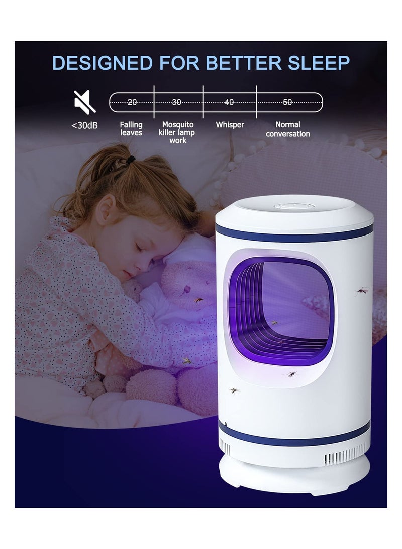 SYOSI Bug Zapper Indoor, Fly Trap, Insect Trap, Quiet Fruit Flies Mosquito Killer Trap, Mosquito Lamp, Electric Mosquito Zapper for Bedroom, Living Room, Office, Kitchen(White) - Image 4