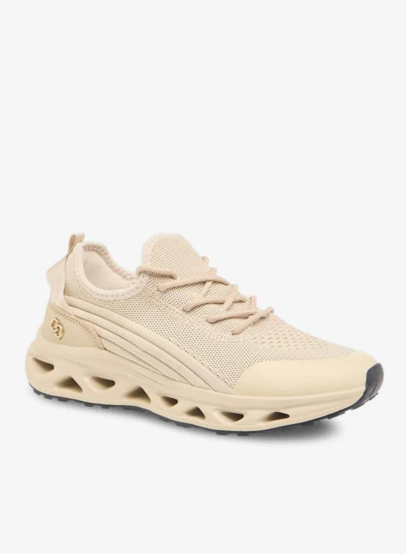 Celeste Women's Mesh Textured Sneakers with Lace-Up Closure