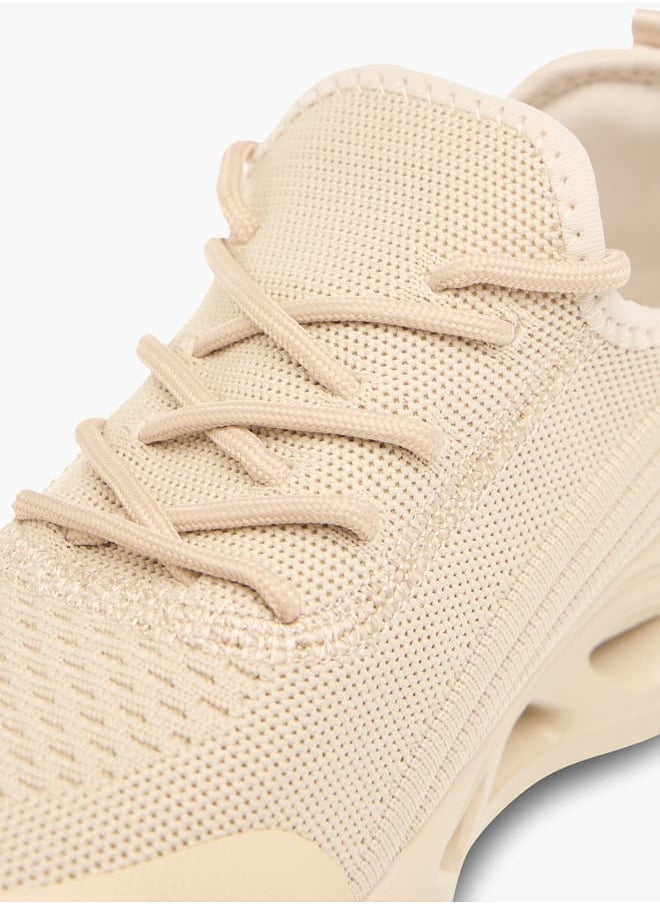 Celeste Women's Mesh Textured Sneakers with Lace-Up Closure  - Image 4