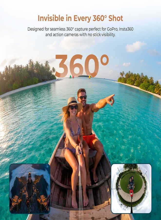 ديجيتك عصا ديجيتك (DTR 650 is) غير مرئية بطول مترين مصنوعة من سبائك الألومنيوم، متوافقة مع كاميرات GoPro Hero 11/10/9/8/7/6/5، وInsta360 One X2/X3/X4/RS/Go 2، وDJI Action 2/3 - Image 4