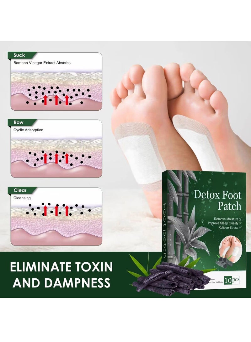 Excefore Detox Foot Patches, 20PCS Detox Foot Pads to Remove Body Toxins & Dampness, Deep Cleansing Pads for Stress Relief & Sleep Aid & Relieve Fatigue  - Image 3