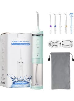 Youtrico Water Pick Teeth Cleaner Mini Water Floss Oral Irrigator - 5 Modes (Green)  - Image 1