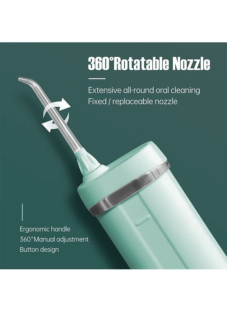 Water Pick Teeth Cleaner Mini Water Floss Oral Irrigator - 5 Modes (Green)