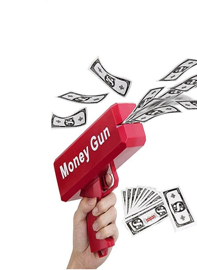 Rahalife Money Gun Paper Playing Spray Toy Gun, Prop with 100 Pcs Supplies  - Image 1