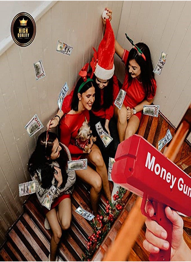 Rahalife Money Gun Paper Playing Spray Toy Gun, Prop with 100 Pcs Supplies  - Image 4