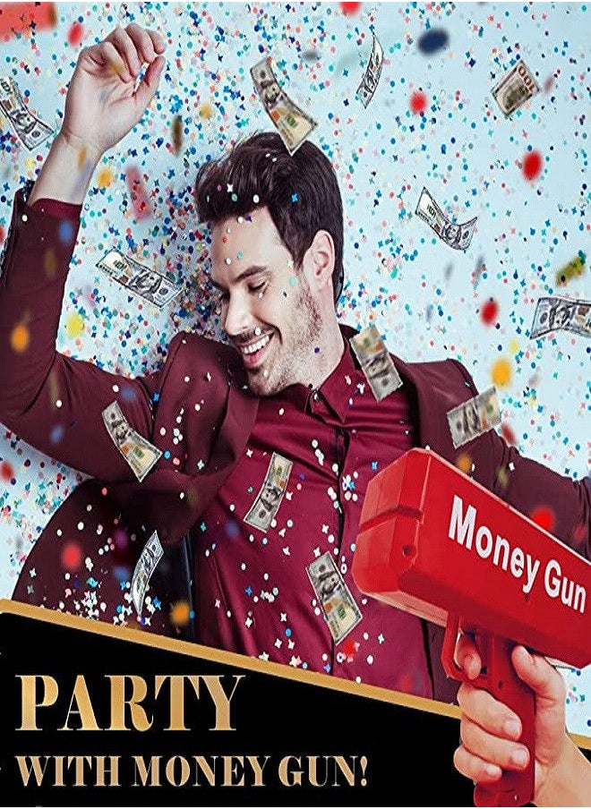 Rahalife Money Gun Paper Playing Spray Toy Gun, Prop with 100 Pcs Supplies  - Image 2