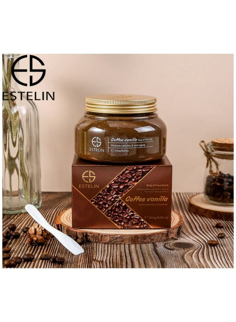 ESTELIN High Quality Coffee Vanilla Anti-Aging Body and Face Scrub 250 g  - Image 3