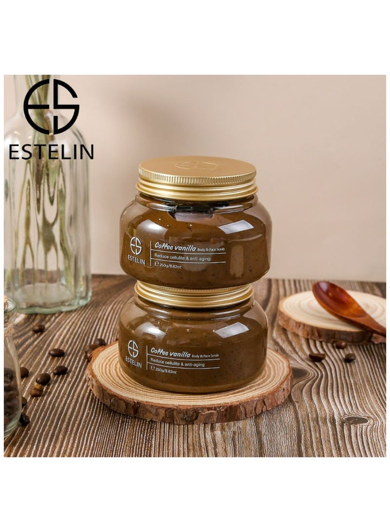 ESTELIN High Quality Coffee Vanilla Anti-Aging Body and Face Scrub 250 g  - Image 4