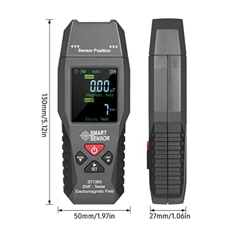 مقياس EMF، كاشف المجال الكهرومغناطيسي، مقياس EMF الرقمي، مقياس إشعاع المجال الكهرومغناطيسي، كاشف الإشعاع مع شاشة LCD، اختبار الإشعاع المحمول لفحص EMF الداخلي والخارجي - Image 2