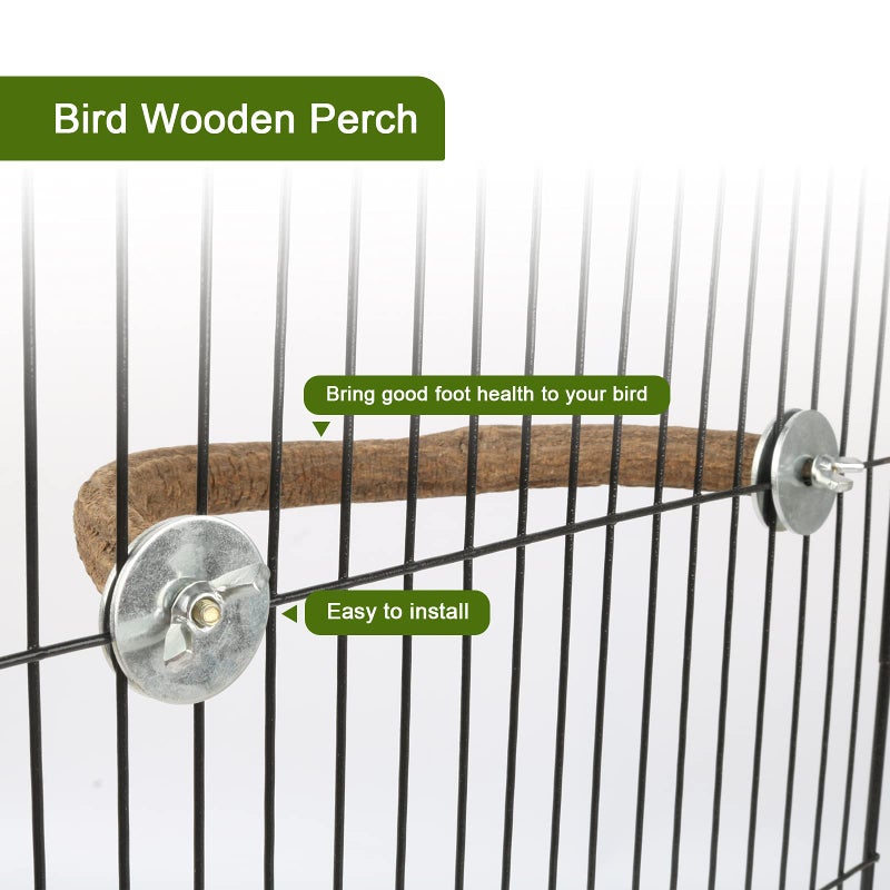 Rypet Parrot Natural Wood Stand Perch, Swing U Shape Natural Parrot Perch, U Shape Bird Chewing Stand Stick, Bird Cage Accessories for Parakeet, Conure, Cockatiel, Budgie, Lovebirds,Amazon Parrots - Image 4