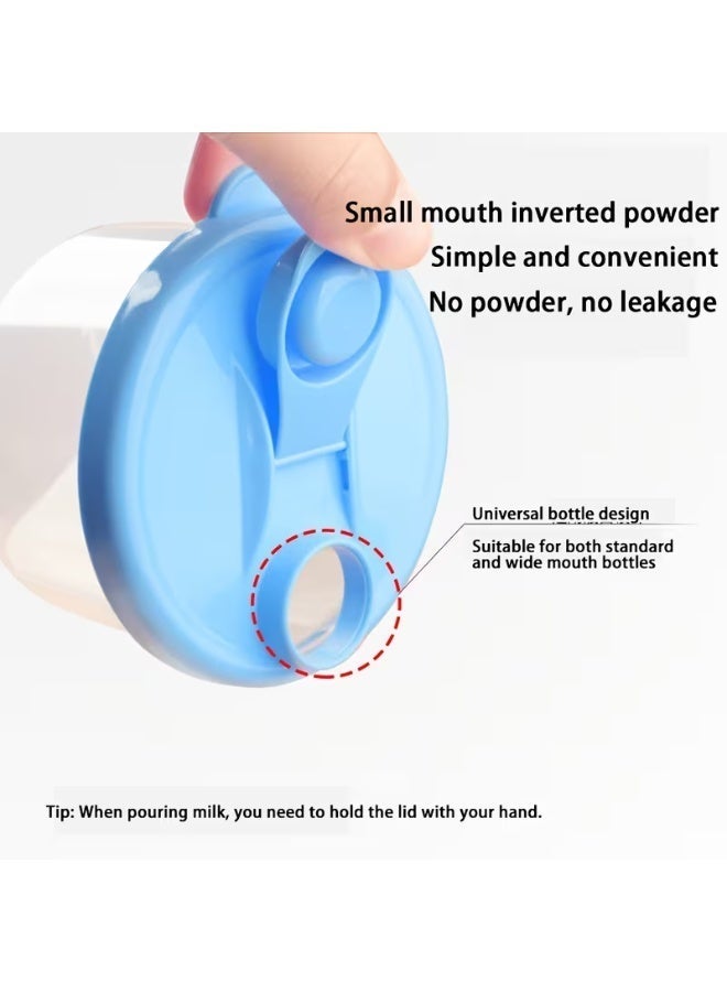 LCAREMOM Baby Formula Dispenser, Baby Milk Powder Container, Formula Dispenser, Portable Milk Powder Containers, 3-Compartment Design, Funnel Spout, Ideal for Travel, Outdoor, Night Feeding, and Home Use, Stackable Milk Storage Box for Travel - Image 4