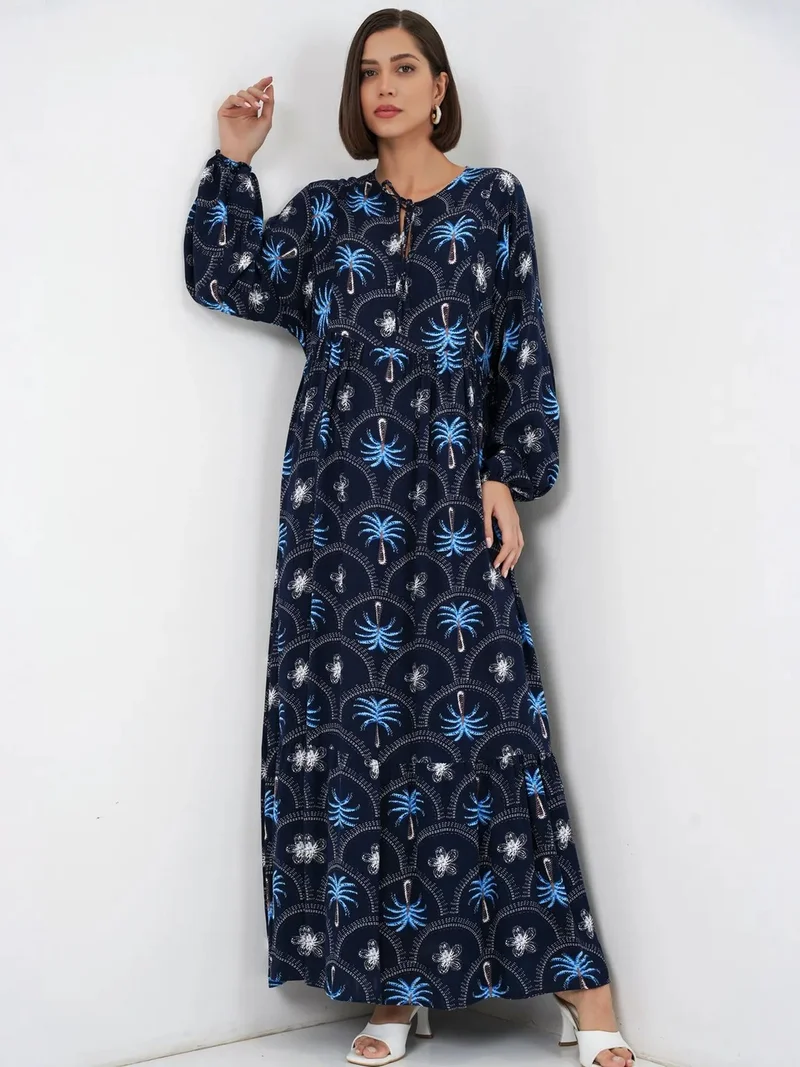 بيغ دارت BDART Tropical Printed Maxi Dress with Button Closure