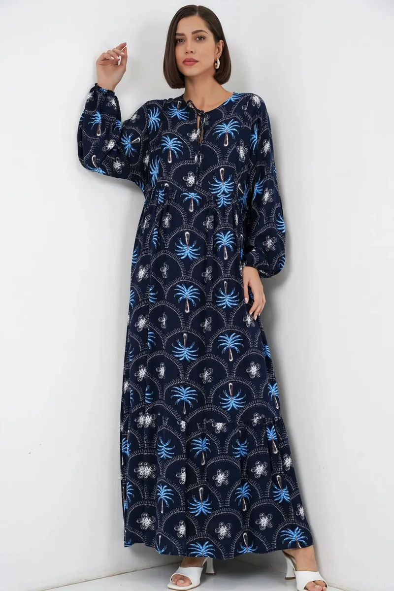 بيغ دارت BDART Tropical Printed Maxi Dress with Button Closure