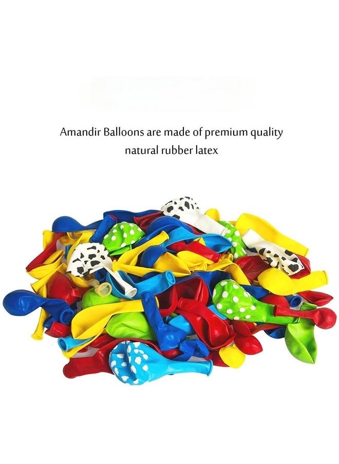 Amandir - 152Pcs Toy Inspired Story Balloons Arch Garland Kit, Cow Pattern Cloud Yellow Red Blue Green Confetti Latex Balloons For Kids Toy Inspired Story Theme Birthday Party Supplies Decorations - Image 1