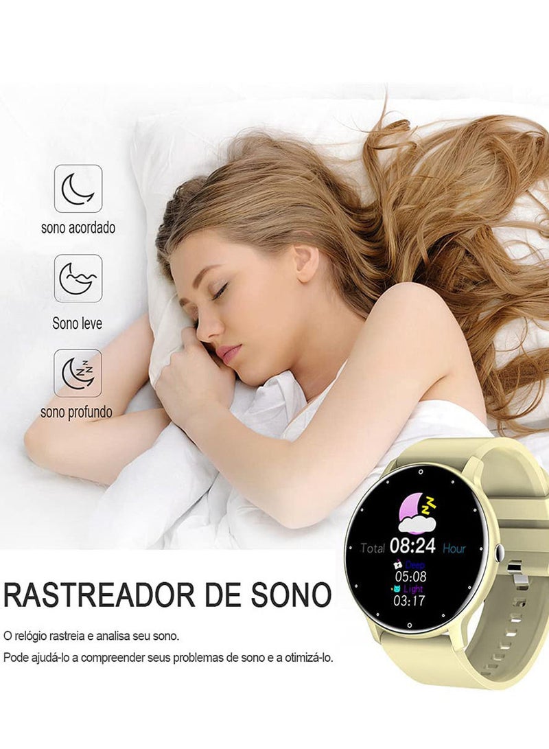 ZL02D Smart Bracelet Health Housekeeper Sports Partner Weather Forecast Heart Rate Blood Pressure Information Reminder Yellow  - Image 4