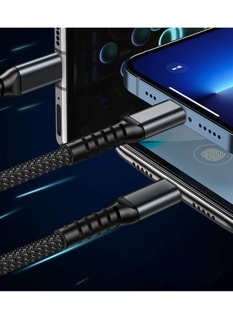 3-in-1 USB Fast Charging Cable 100W - Compatible with iOS & Android Devices - Image 4