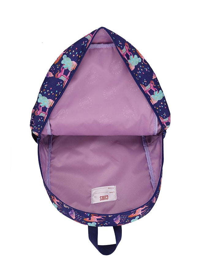 CUBS Unicorn Print Waterproof Kids 28L Glittery Backpack with zip closure Ideal for 6-12 years age group - Image 4
