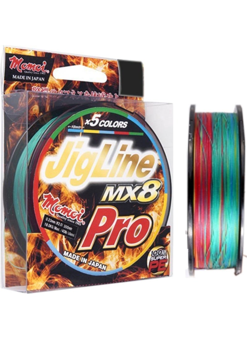 Momoi Jig Line Mx8 Pro 0,28MM 300M 24.8kg Pe3 Multicolor 