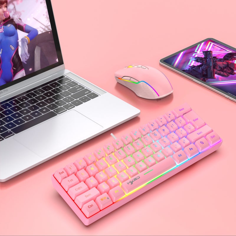 New 61-Key Rgb Light Compact Wired Gaming Membrane Keyboard Suitable For Notebook Abs Material Manufacturer - Image 5