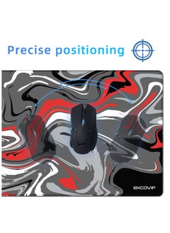 excovip Large Gaming Mouse Pad Anti-Skid Mousepad Large Keyboard Mouse Pad Desk Mat with Stitched Edges 700x300mm Red and Black SA0071  - Image 3
