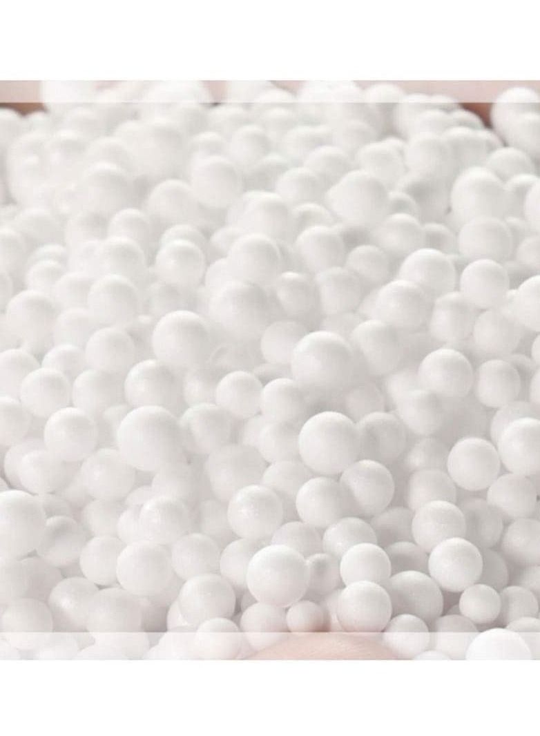 Comfy كيس حبوب كبير مريح من المخمل الناعم باللون البيج مع حشوة من حبوب الفاصولياء البكر - Image 3