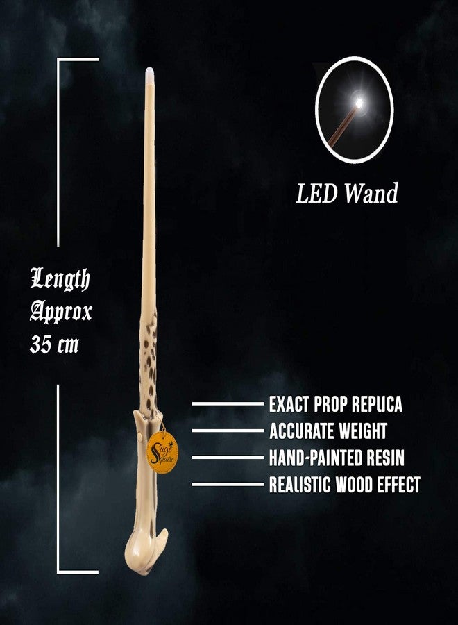 Sage Square Handcrafted Classic LED Illuminating Voldemort Magic Wand, Wizard Lighting Tip Stick Collectible, Cosplay Accessory (34 cm Long, Multicolour) - Image 2