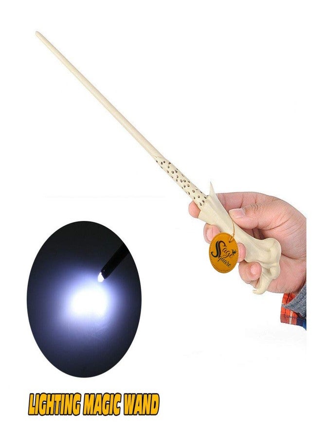 Sage Square Handcrafted Classic LED Illuminating Voldemort Magic Wand, Wizard Lighting Tip Stick Collectible, Cosplay Accessory (34 cm Long, Multicolour) - Image 3