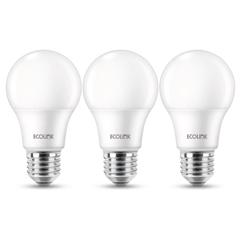 ECOLINK LED Bulb E27, 3 Pieces (White, 6500 Kelvin, 9 Watt, 950 Lumen) - Image 1