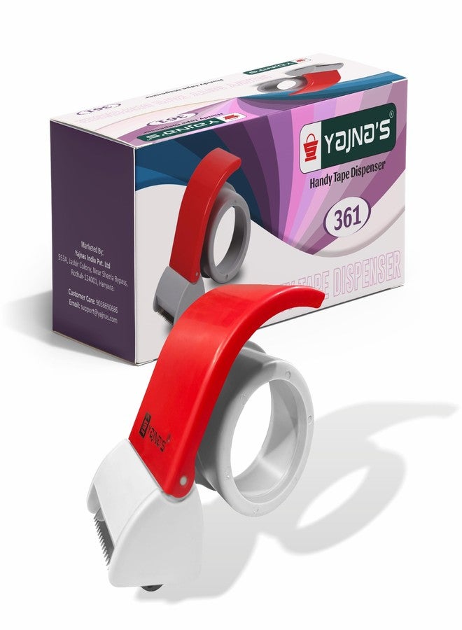 YAJNAS 2 Inch Tape Dispenser Handy for Packing Packages Lightweight Ergonomic Industrial Heavy Duty Handy Tape Cutter for Couriers Pack of 1 - Image 1