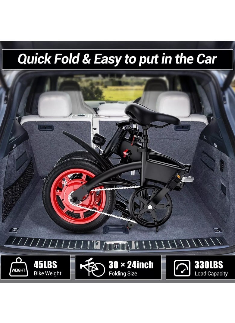 Wind Horse Premium Quality Adult Folding Electric Scooter with 350W Brushless Motor, 36V 8AH Battery, Carbon Alloy Frame, 14-Inch Tires, Dual Disk Brake, 35KM Range in Single Charge, Adjustable Seat Electric Scooter for Men and Women  - Image 5