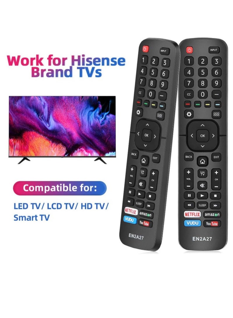 ELTRAZONE New Replaced Remote Control EN2A27 for Hisense LED TV 55H6B 55H6B 50H7GB 50CU6000 50H5C 50H6C 50H7C 50H7GB1 50H8C 55H5C 55H6B 55H7B 55H7C 55H8C 55H9B2 65CU6200 65H10B 40H5C 43H5C 43H7C - Image 2