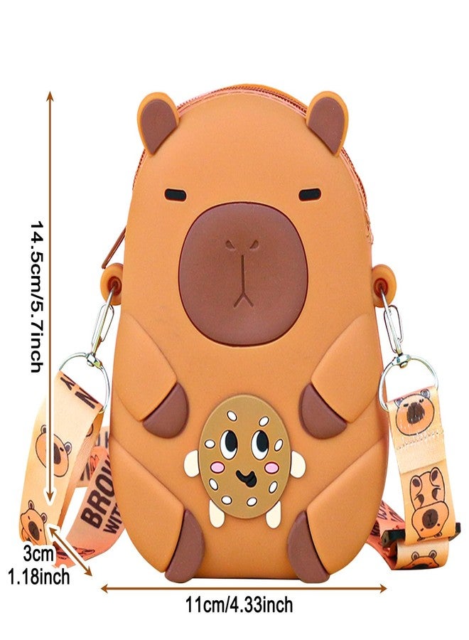 Tarini Girls Handbag, Toddler Handbag, Capybara Crossbody Coin Purse, Cute Cartoon Capybara Shoulder Bag for Girls Kids Toddlers, Small Portable Single-Shoulder Bag, 11x3x14.5cm - Image 5